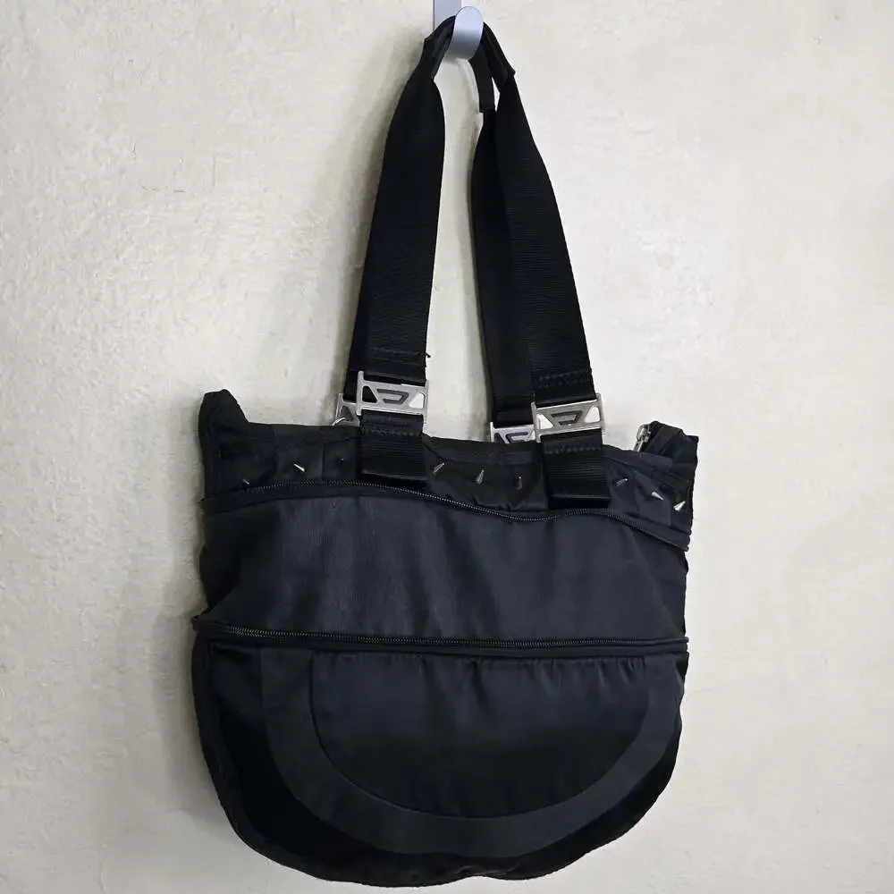 Diesel Custom Nylon Shoulder Bag with Metal Chain and Carabiner Y2K